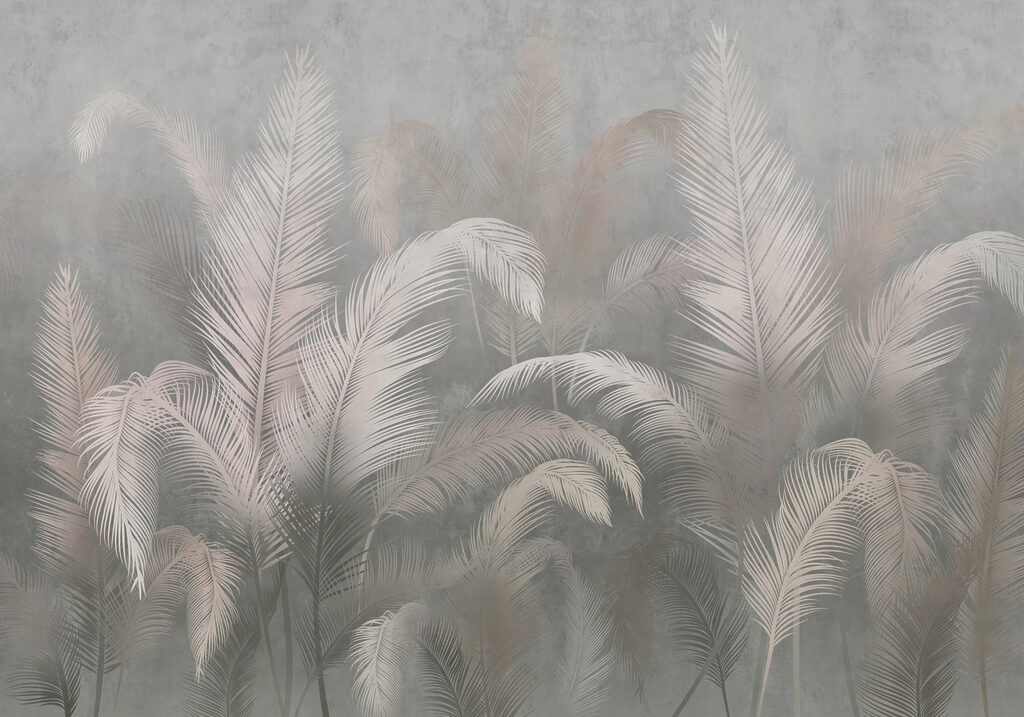 Palmeras en la niebla — diseño completo