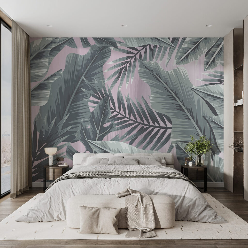 Hojas de palma superpuestas — interior 1