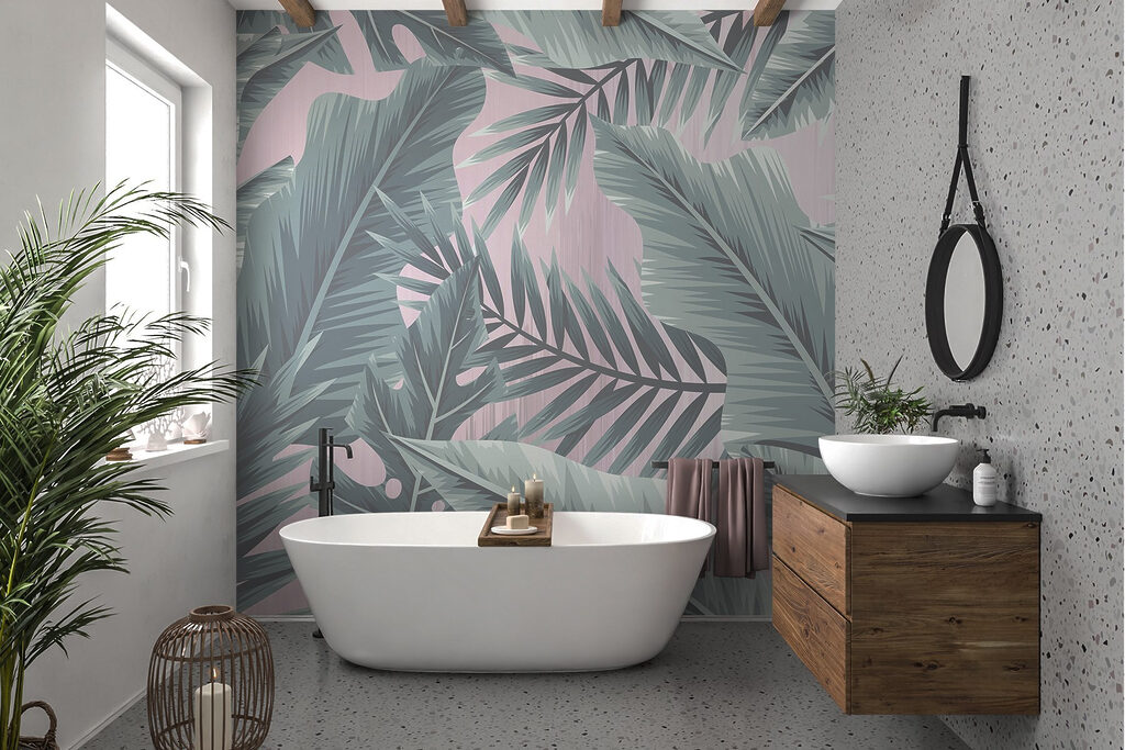 Hojas de palma superpuestas — interior 2