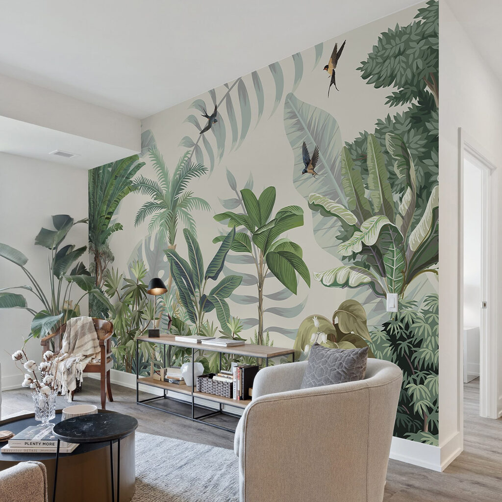 Bosque tropical con aves — interior 1
