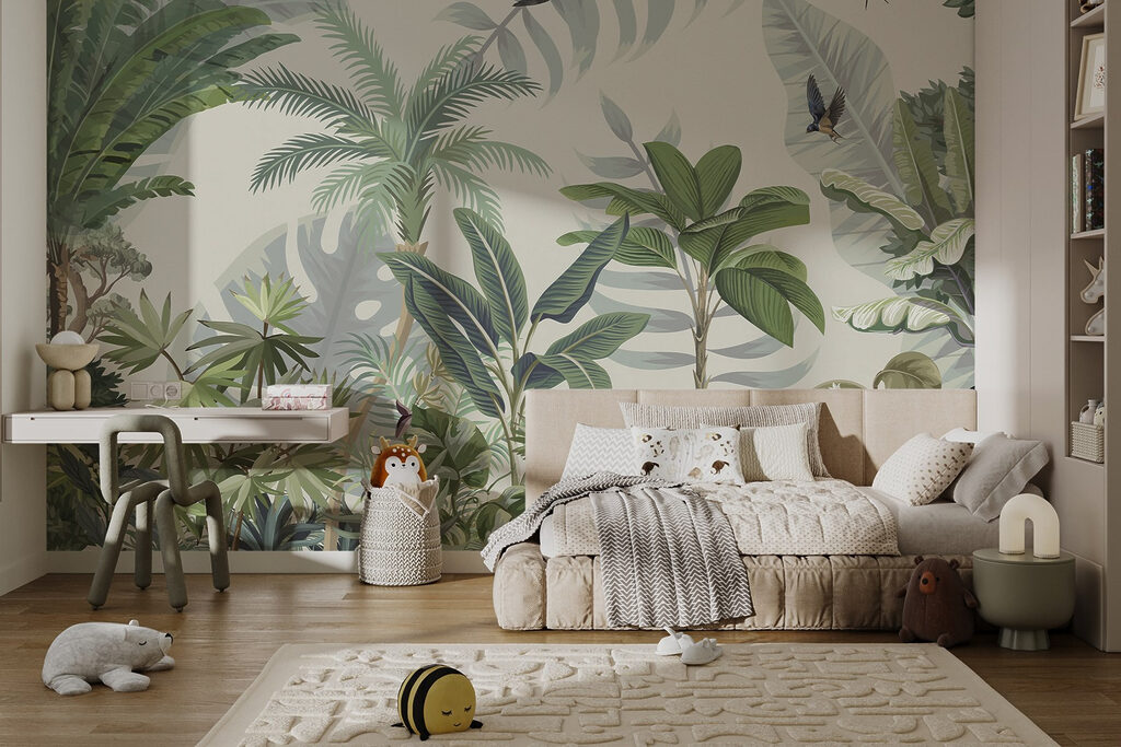 Bosque tropical con aves — interior 2