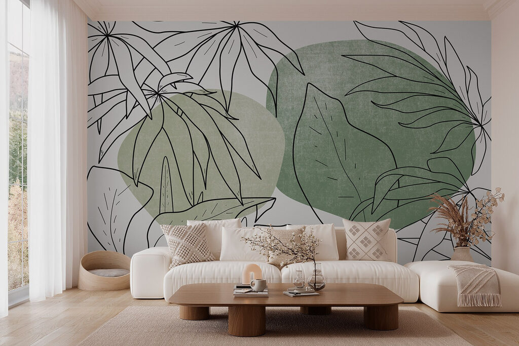 Hojas negras sobre rosa — interior 2