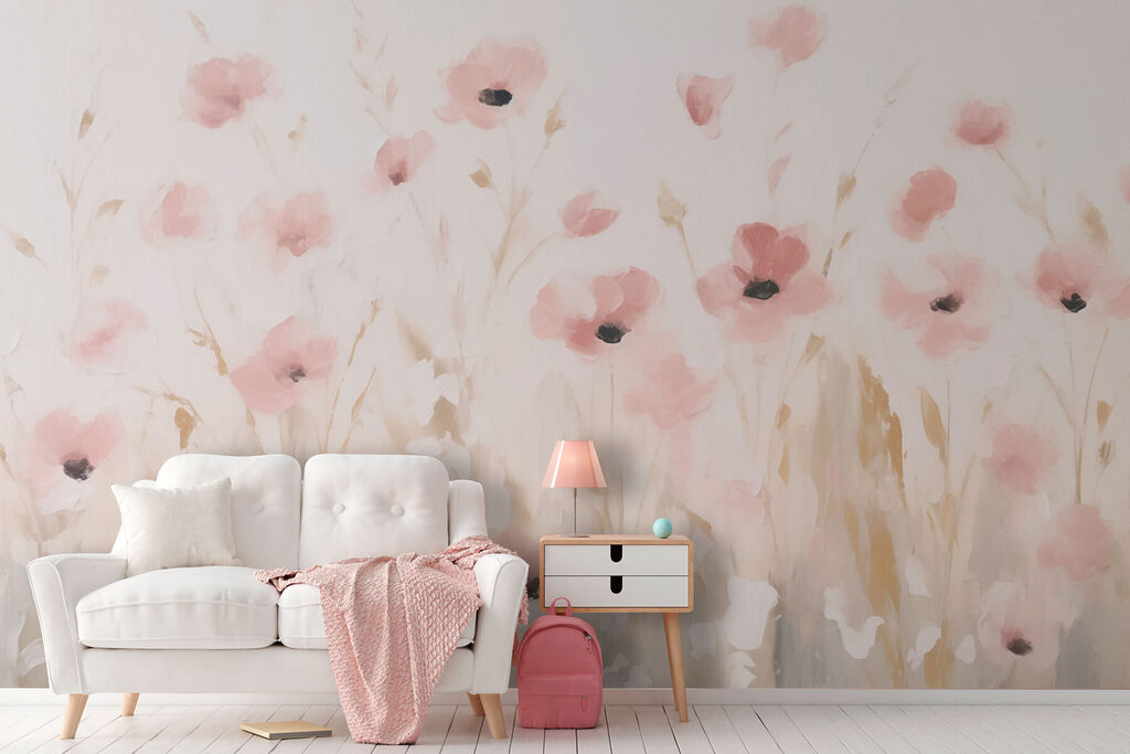 Pradera de flores rosas — interior 2
