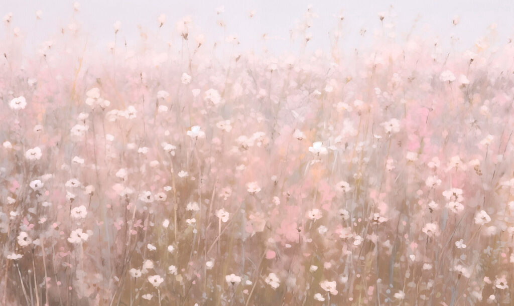 Prado de flores pequeñas — diseño completo