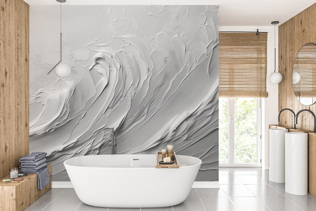 Oleaje blanco en relieve — interior 2