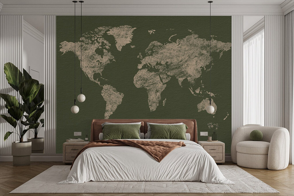 Mapa dorado y envejecido — interior 1