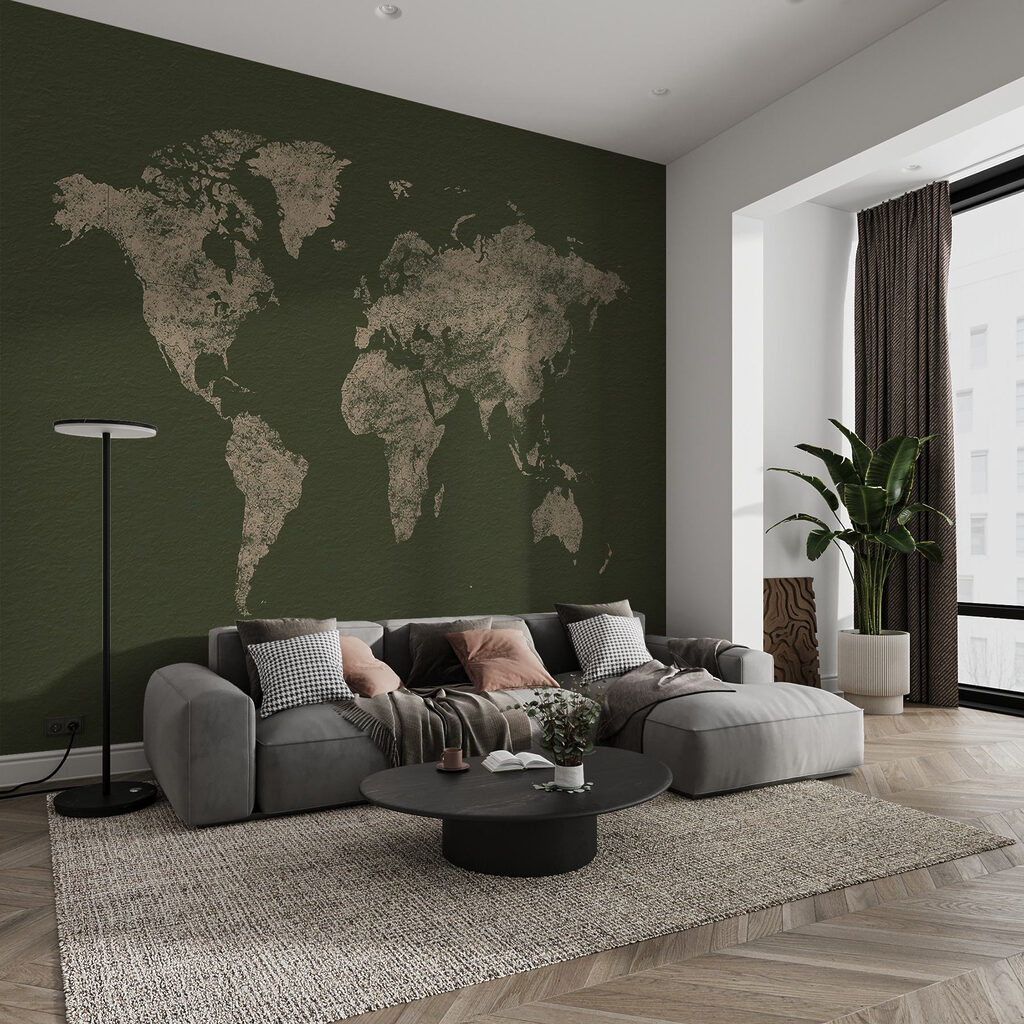 Mapa dorado y envejecido — interior 2