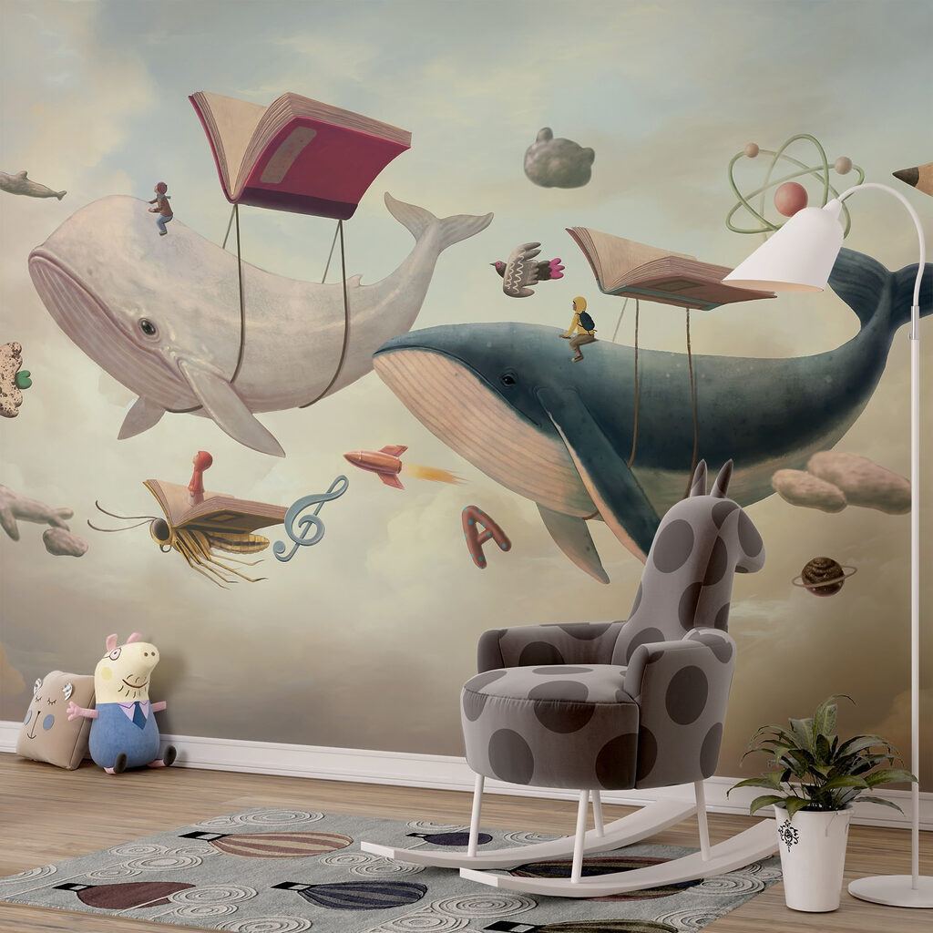 Ballenas entre libros voladores — interior 1