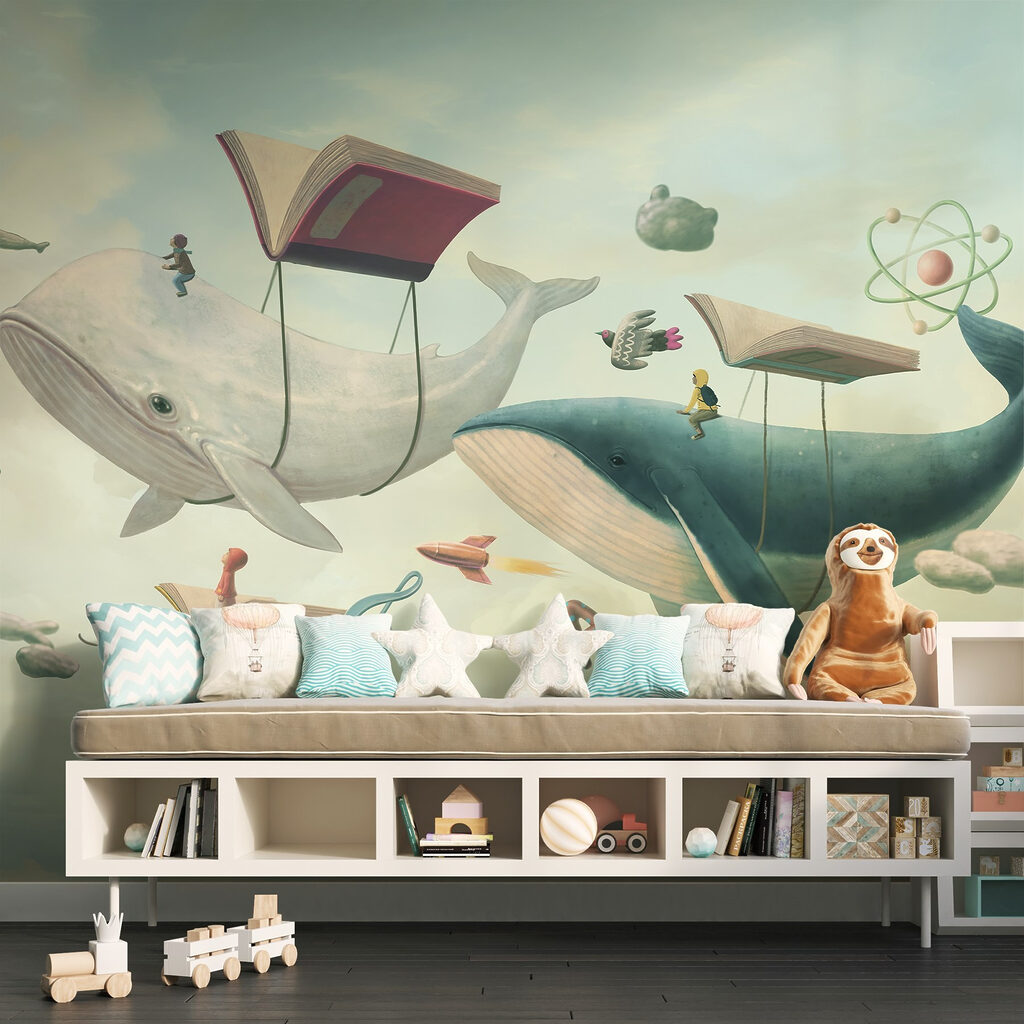 Ballenas entre libros voladores — interior 1