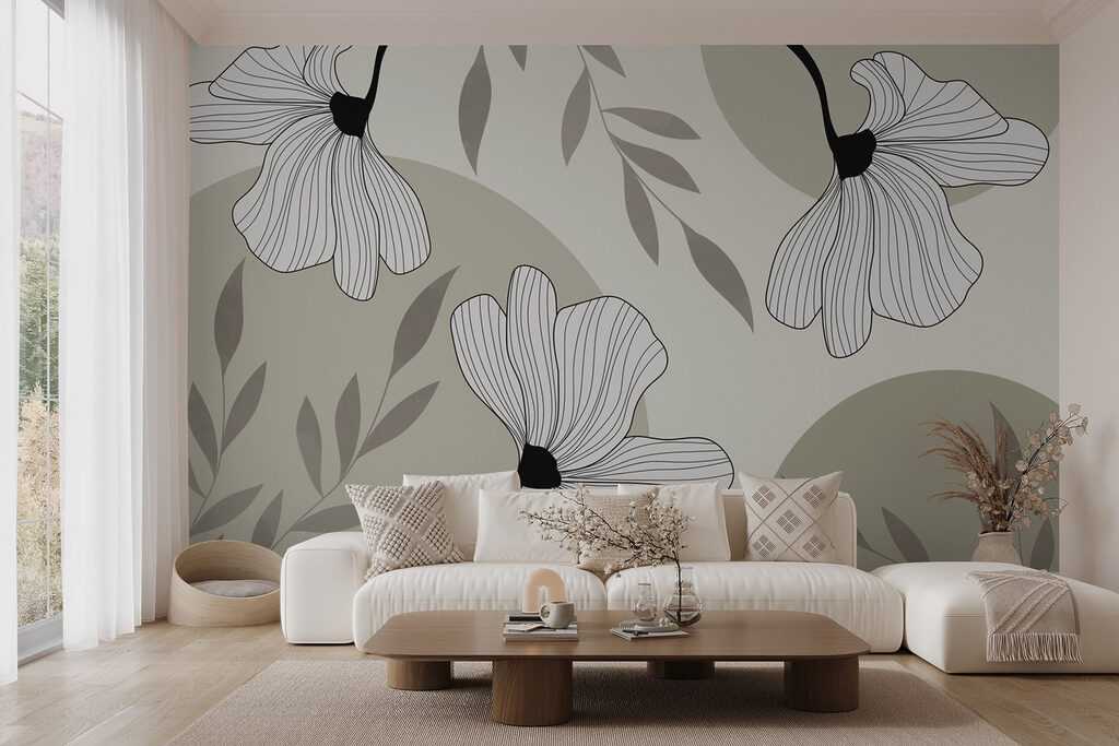 Flores blancas con contornos — interior 2
