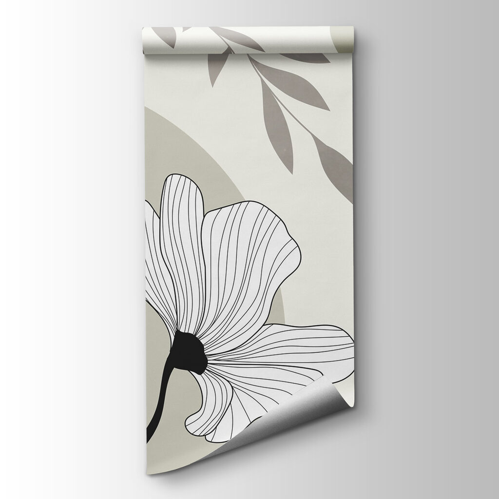 Flores blancas con contornos — vista del producto