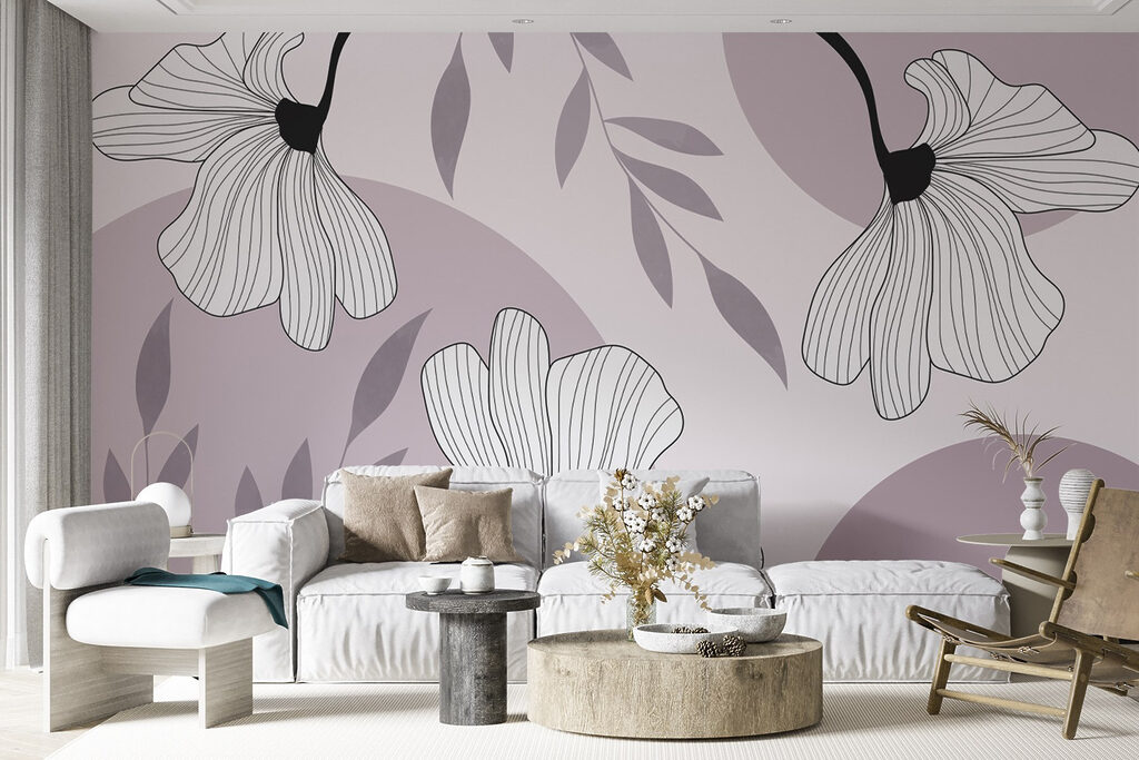 Flores blancas con contornos — interior 2
