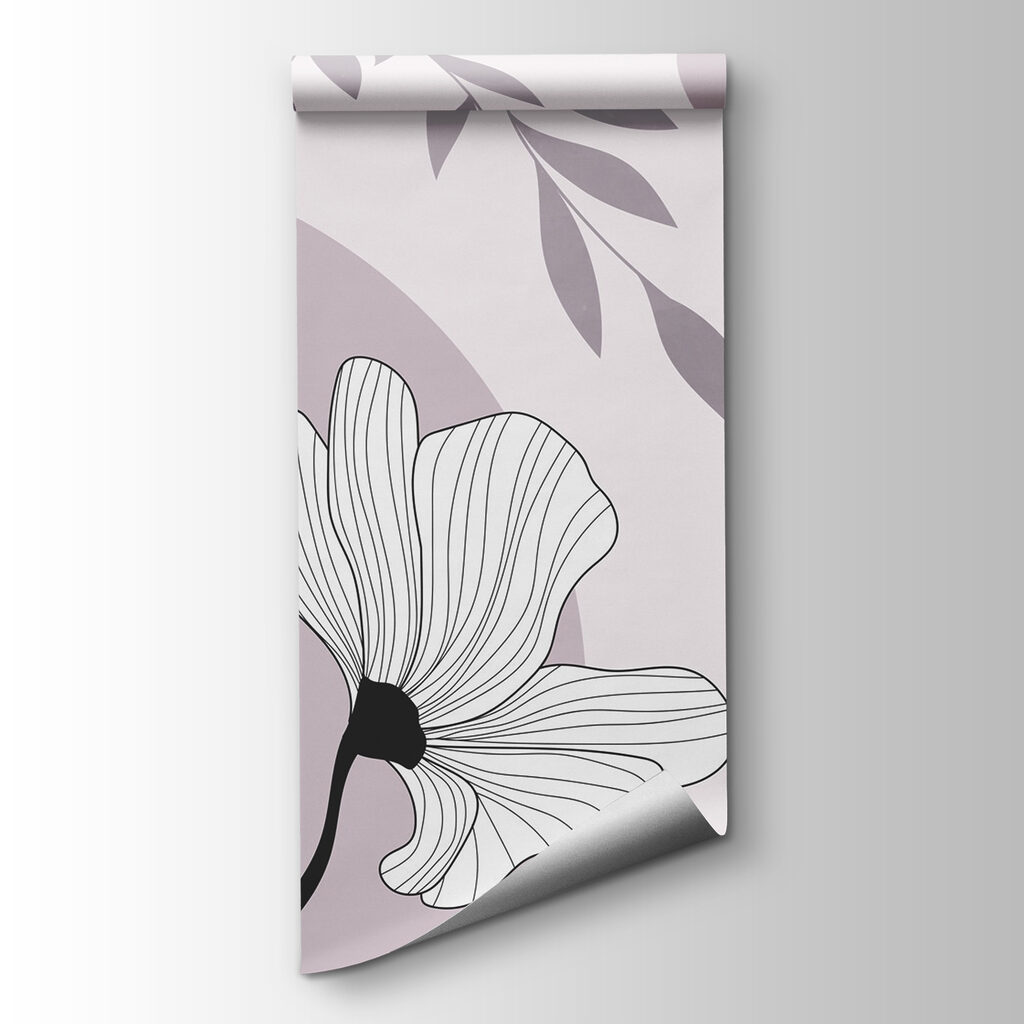 Flores blancas con contornos — vista del producto