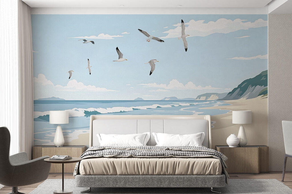 Gaviotas sobre la playa — interior 2