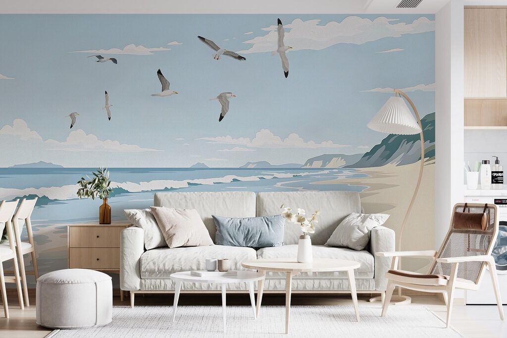 Gaviotas sobre la playa — interior 3