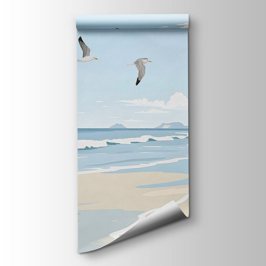 Gaviotas sobre la playa — vista del producto