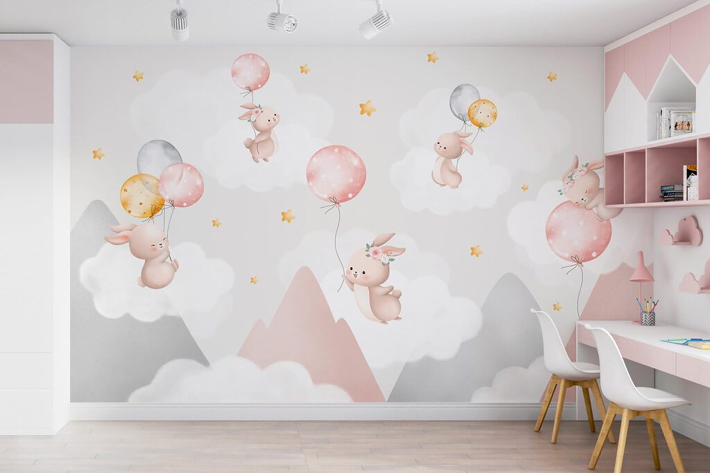Conejitos con globos — interior 2
