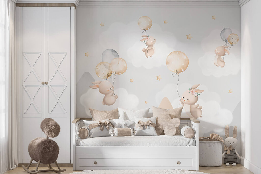 Conejitos con globos — interior 1