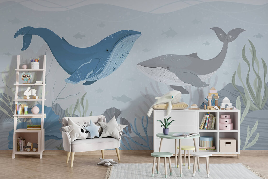 Ballenas entre corales suaves — interior 2