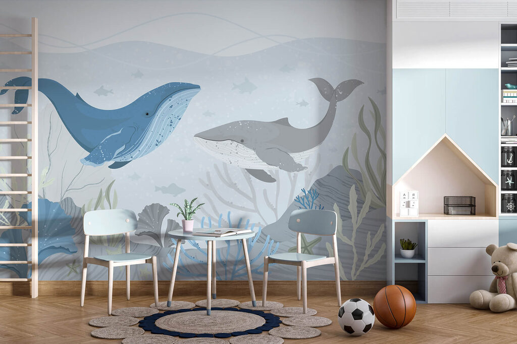Ballenas entre corales suaves — interior 3