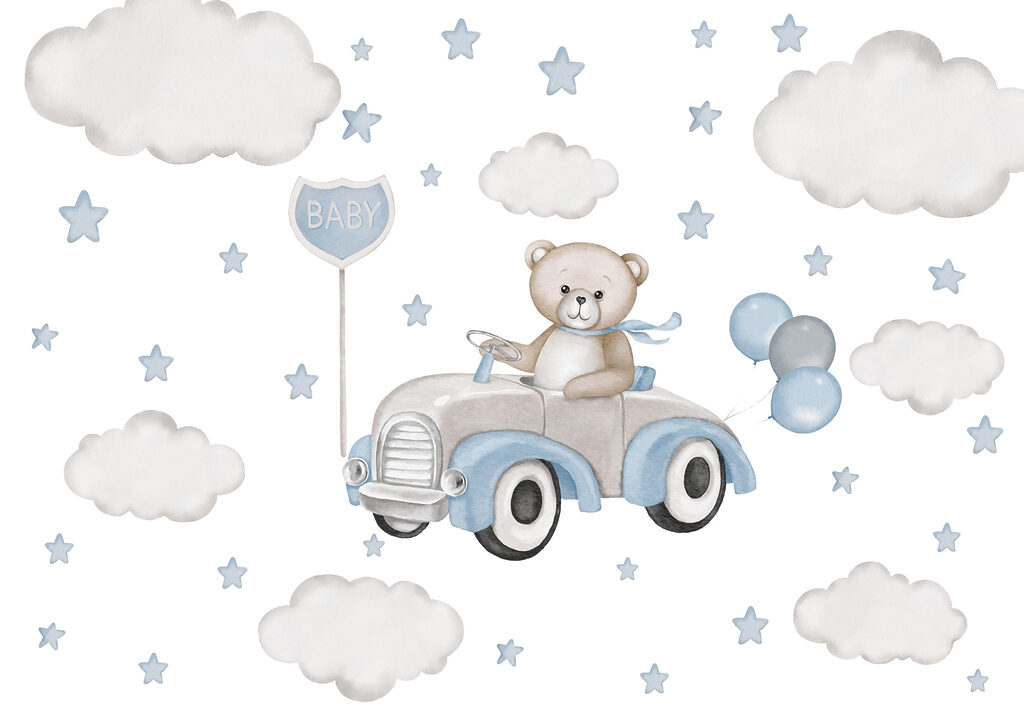 Osito entre las nubes — diseño completo