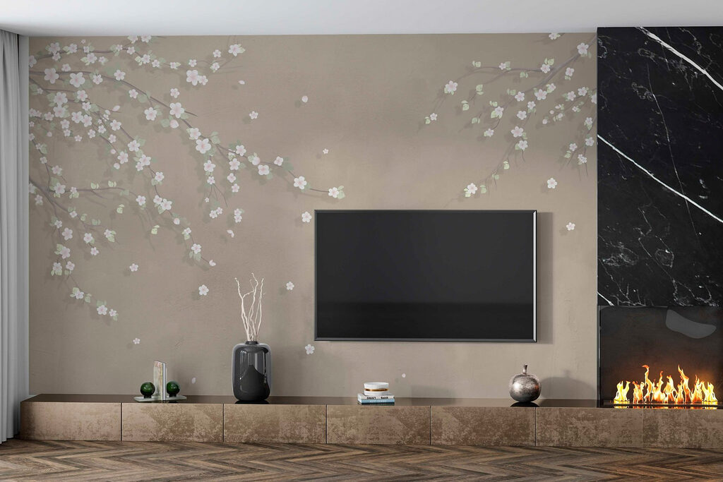 Ramas blancas desde esquinas — interior 1