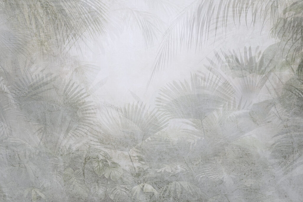 Palmas en la niebla — diseño completo