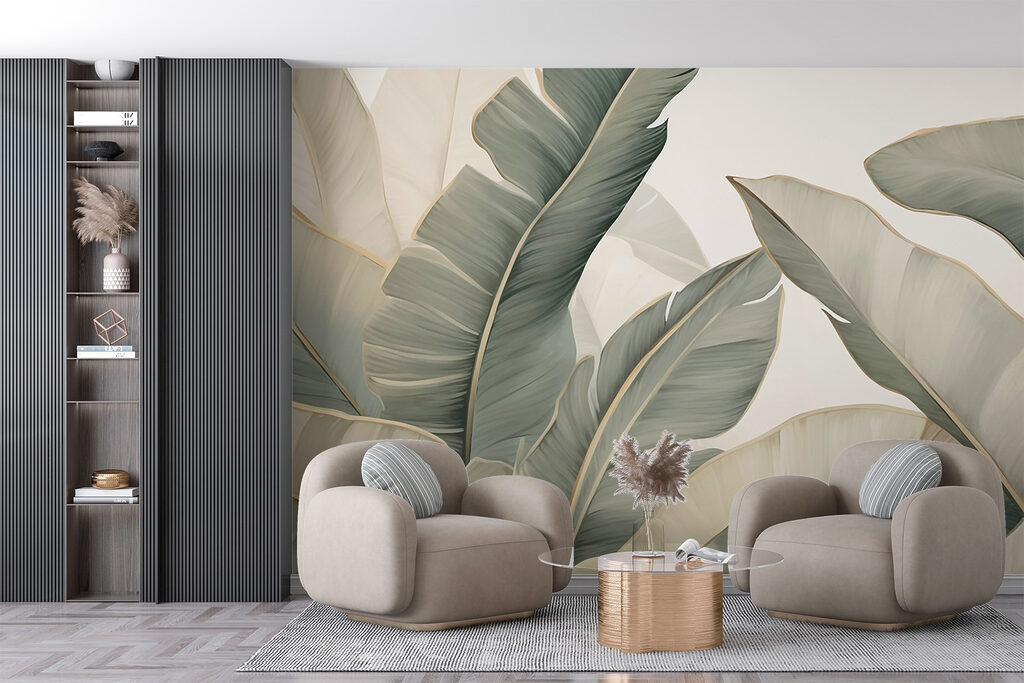 Grandes hojas verde oliva — interior 3