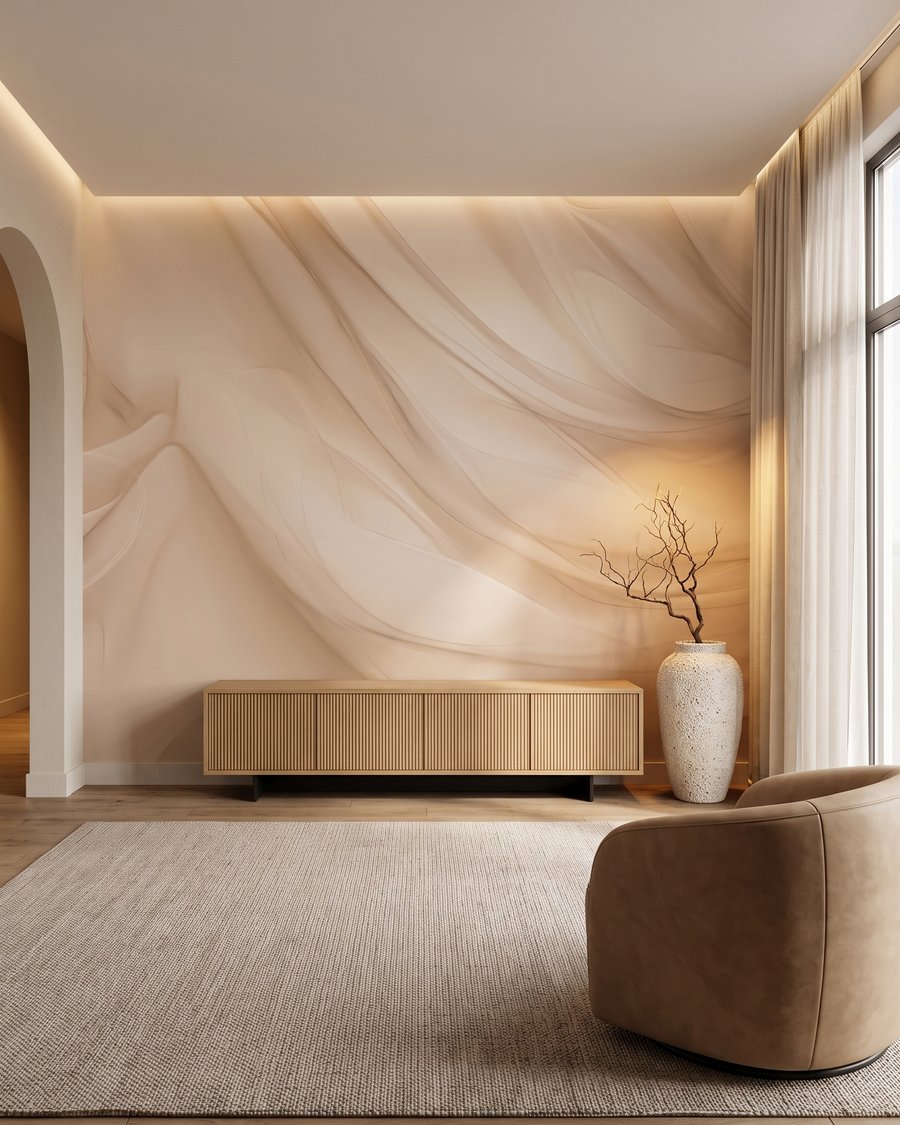 Formas ondulantes en crema — interior 5