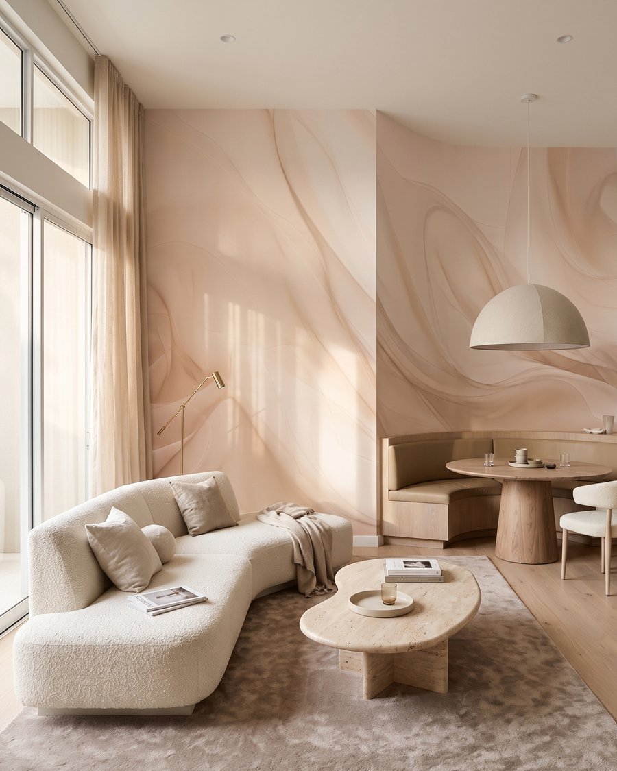Formas ondulantes en crema — interior 8