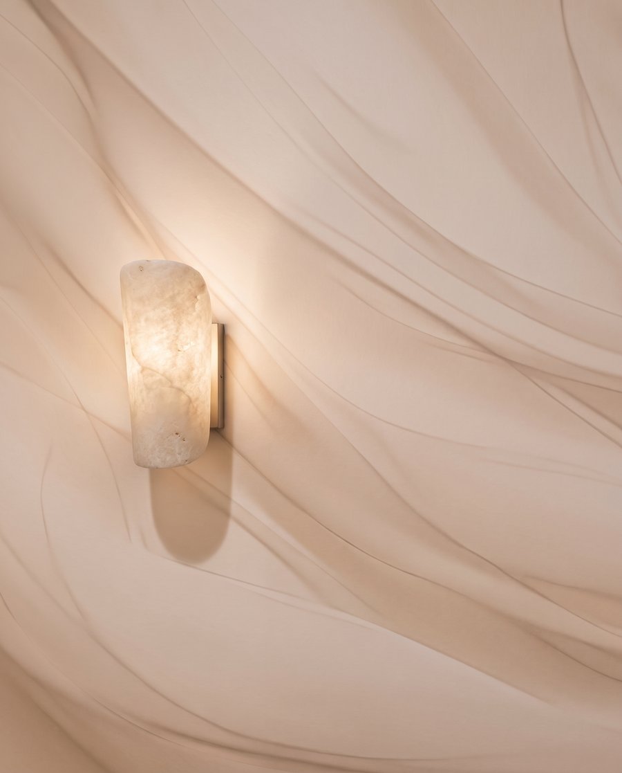 Formas ondulantes en crema — detalle