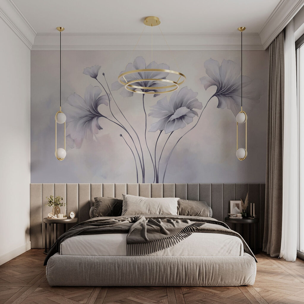 Flores lilas en tallos — interior 2