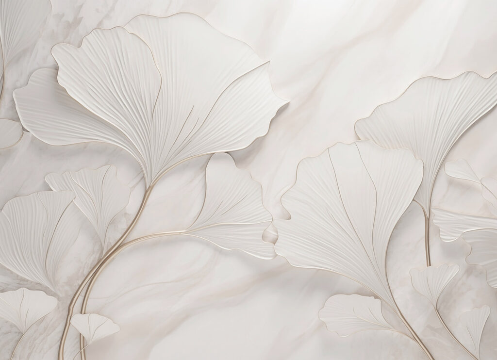 Hojas de ginkgo — diseño completo