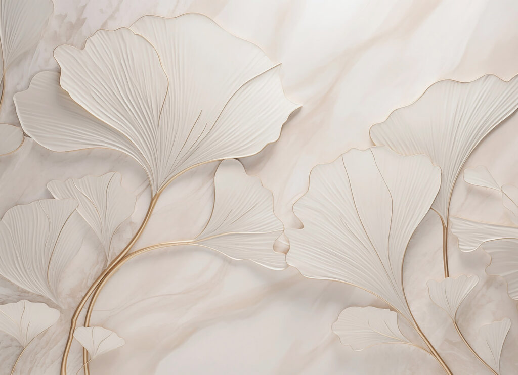 Hojas de ginkgo — diseño completo