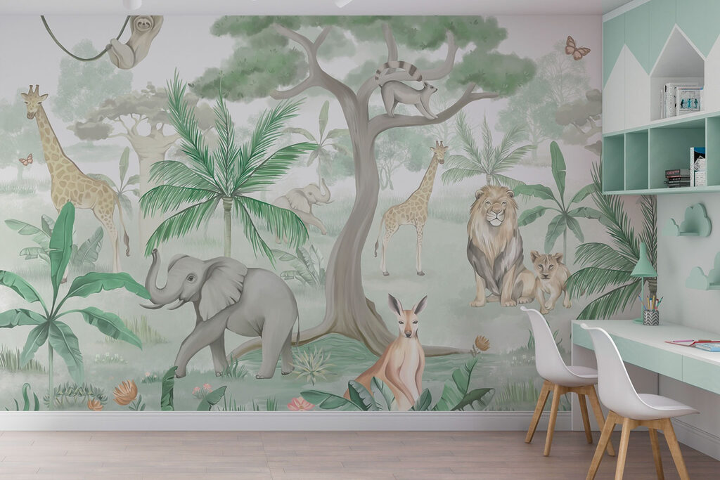 Animales alrededor del árbol — interior 1