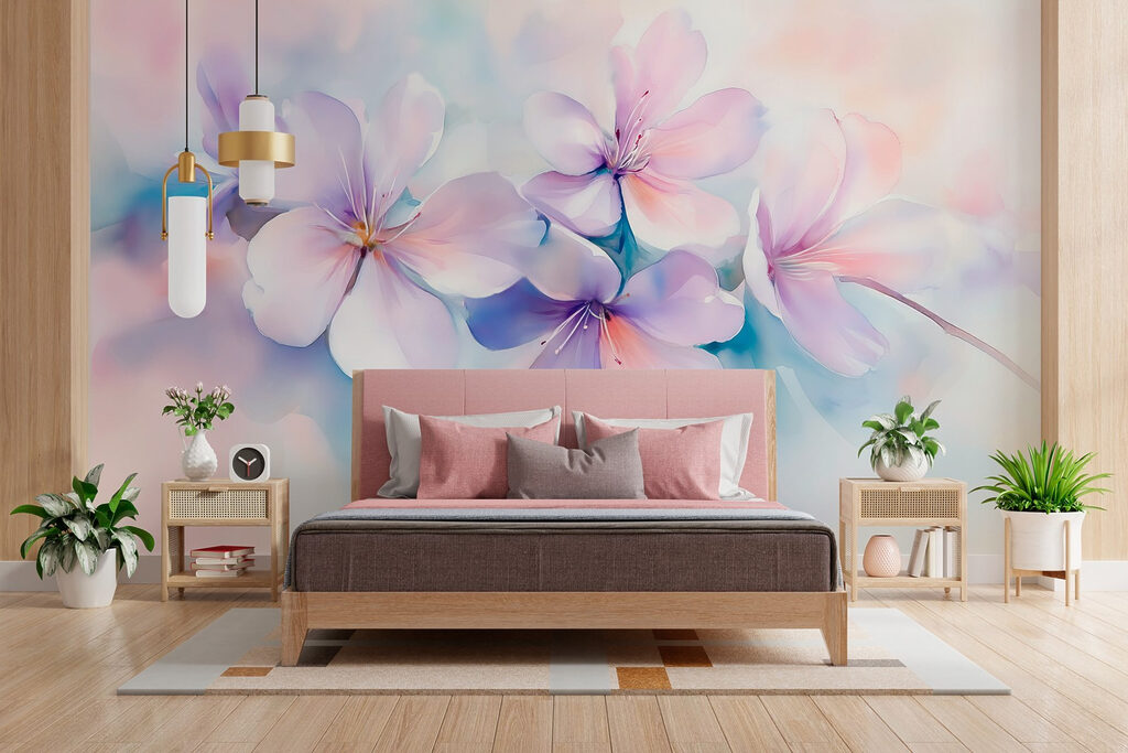 Flores pastel difuminadas — interior 1
