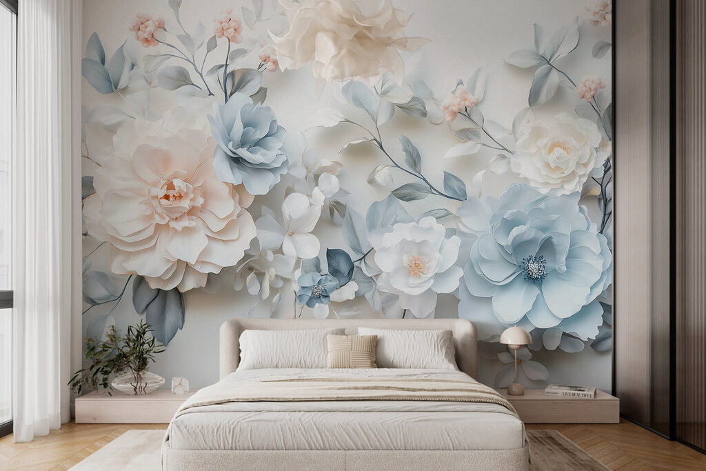 Flores blancas y azules — interior 1