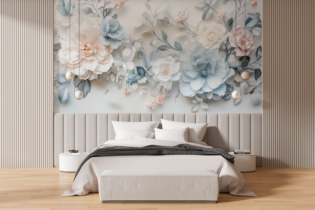 Flores blancas y azules — interior 2
