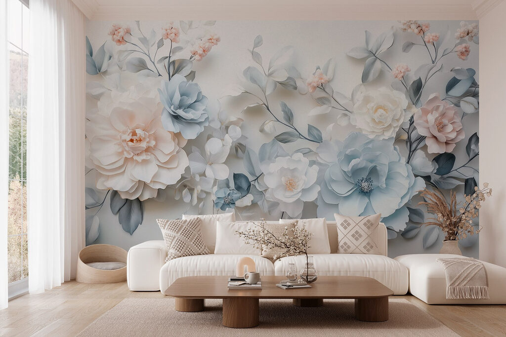 Flores blancas y azules — interior 4