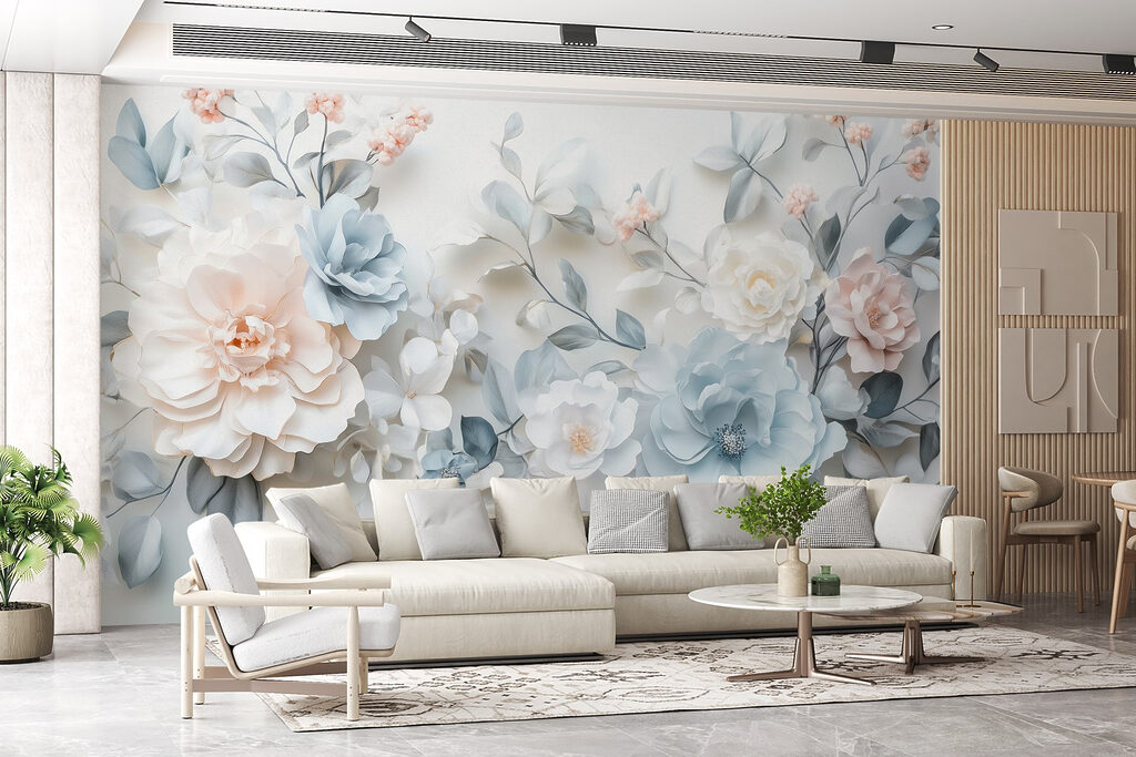 Flores blancas y azules — interior 5