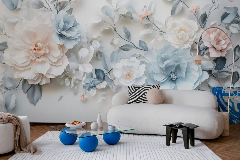 Flores blancas y azules — interior 6