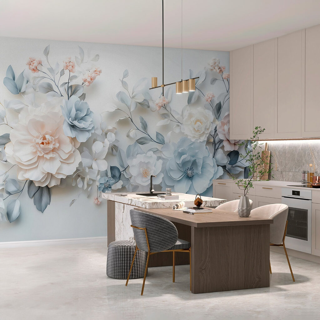 Flores blancas y azules — interior 8