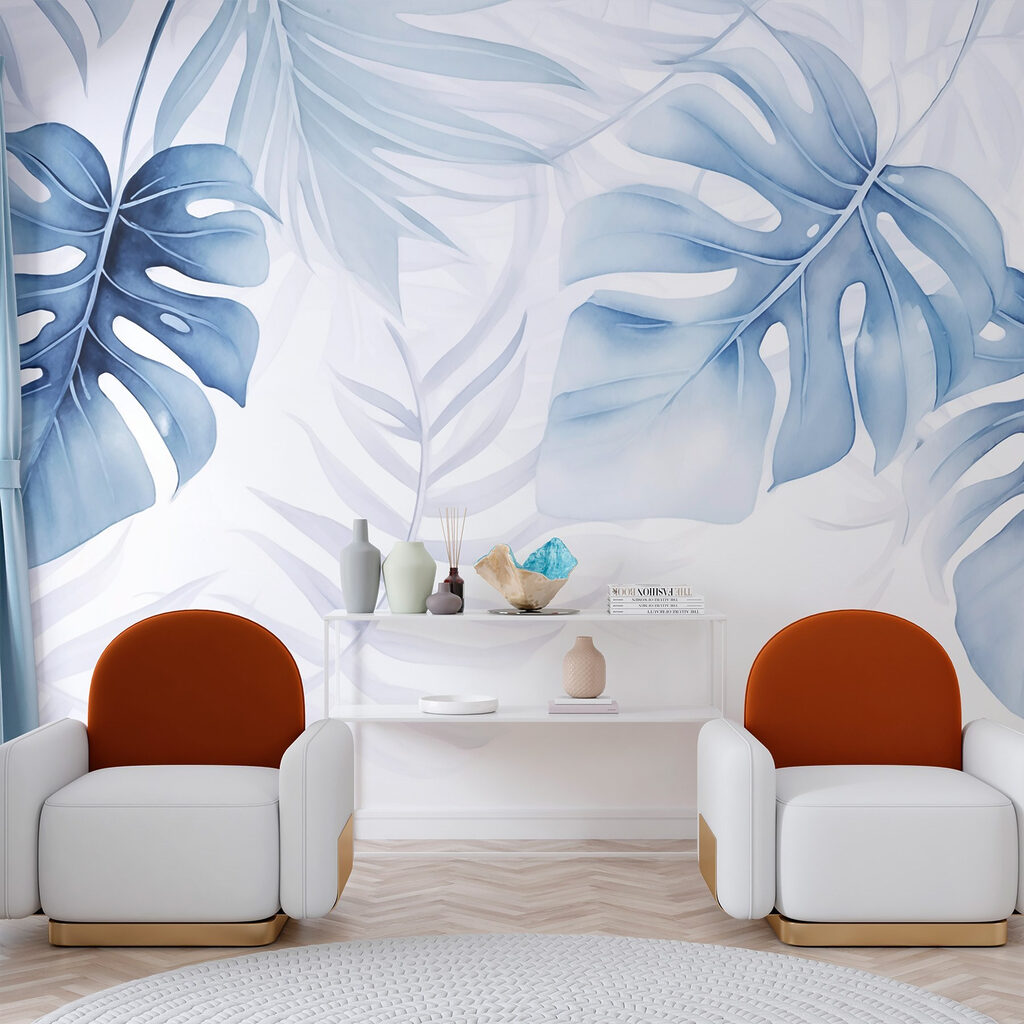 Monstera azul y blanca — interior 3