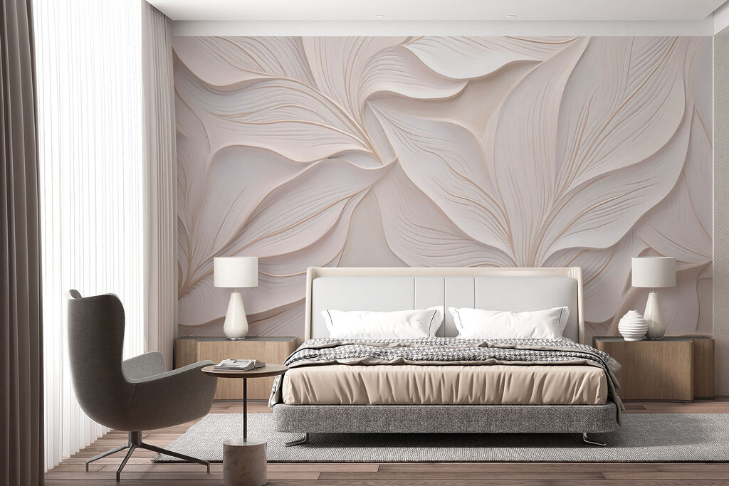 Hojas curvas en relieve — interior 1