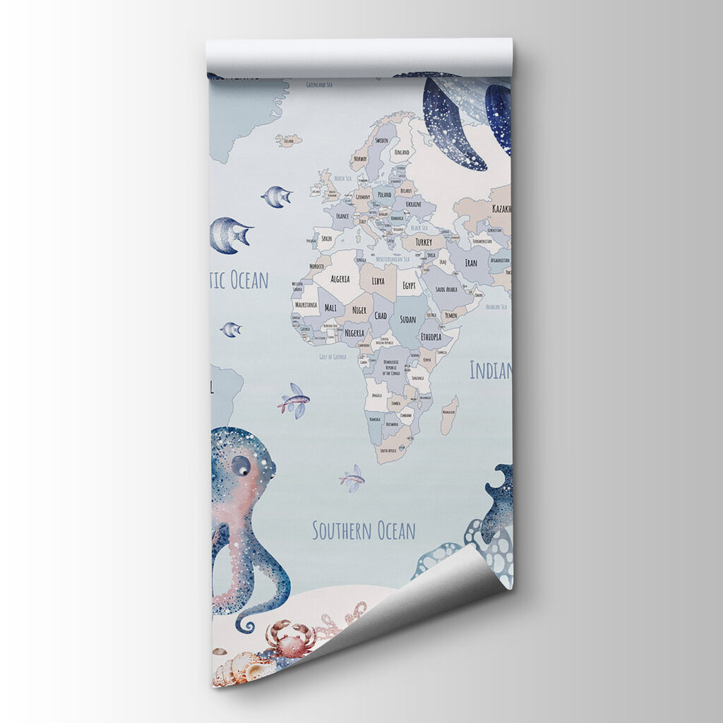 Mapa del mundo marino — vista del producto