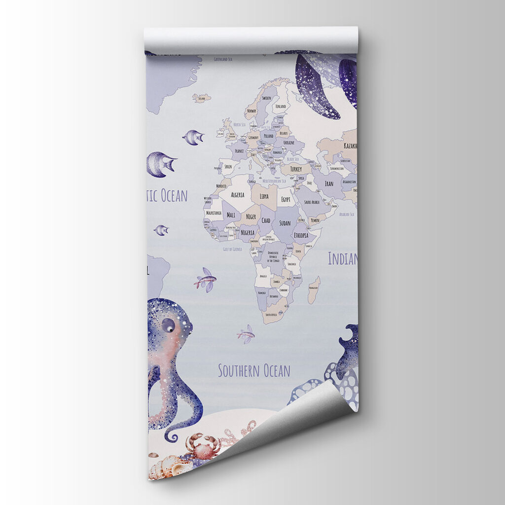 Mapa del mundo marino — vista del producto