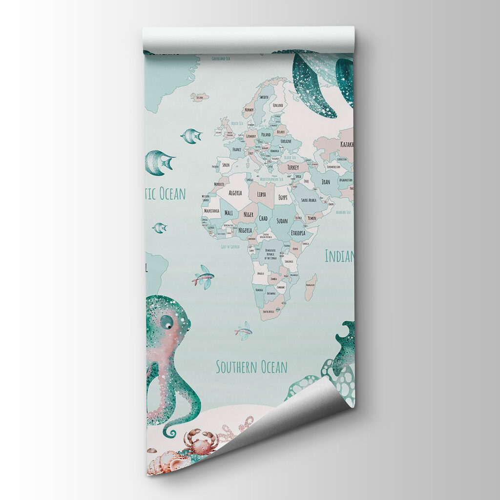 Mapa del mundo marino — vista del producto