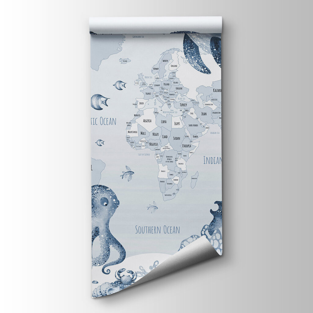 Mapa del mundo marino — vista del producto