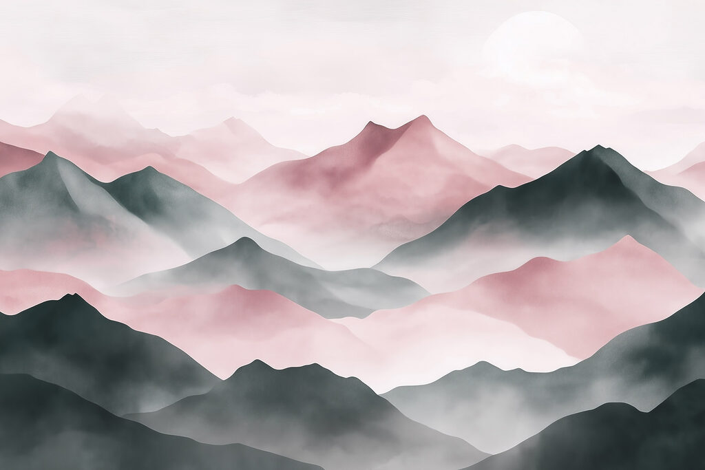 Montañas oscuras en capas — diseño completo