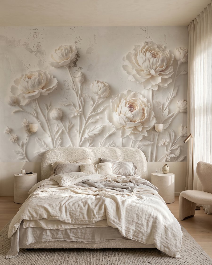 Flores en capas en un interior